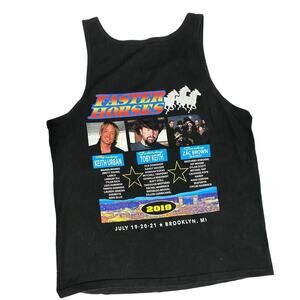 Faster Horses Festival 2019 Tank Top Size Large Black Country Music Keith Urban